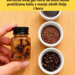 Svakodnevni stres, UV zrake i zagađenje mogu ubrzati pojavu sitnih linija i bora. Ovaj domaći gel kombinira prirodne sastojke poput karanfilića, lanenog sjemena, meda, aloe vere i vitamina E kako bi koži pružio hidrataciju, elastičnost i zdrav izgled. Iako mnogi korisnici vole ovakve prirodne recepte, rezultati mogu varirati od osobe do osobe i ne predstavljaju zamjenu za medicinski tretman. Potrebni sastojci ½ kašičice mljevenog karanfilića 2 kašike svježe pripremljenog gela od lanenog sjemena 1 kašika sirovog meda 1 kašika gela aloe vere 1 kašičica ružine vodice 5 kapi vitamina E (Po želji) ½ kašičice glicerina za vrlo suhu kožu Priprema 1. Priprema gela od lanenog sjemena Prokuhajte 1 kašiku cijelog lanenog sjemena u 120 ml vode oko 5 minuta dok se ne stvori gusti gel. Procijedite i ostavite da se ohladi. 2. Dodavanje karanfilića U ohlađeni gel umiješajte mljeveni karanfilić i lagano zagrijavajte oko 2 minute uz stalno miješanje. Zatim sklonite sa šporeta. 3. Miješanje ostalih sastojaka Dodajte med, aloe vera gel, ružinu vodicu, vitamin E i glicerin (ako koristite). Dobro promiješajte dok ne dobijete glatku smjesu. 4. Čuvanje Sipajte gel u čistu, steriliziranu staklenu teglicu. Ostavite u frižideru oko 30 minuta da se zgusne. Čuvajte u frižideru najviše 10 dana. Ako primijetite promjenu mirisa ili izgleda, nemojte ga koristiti. Način upotrebe Prije prve upotrebe napravite test osjetljivosti na malom dijelu kože i sačekajte 24 sata. Navečer, nakon čišćenja lica, nanesite tanak sloj na lice i vrat te nježno umasirajte. Ostavite da djeluje preko noći, a ujutro isperite mlakom vodom. Preporučena učestalost Normalna ili mješovita koža: 3–4 puta sedmično. Suha ili zrela koža: Svaku drugu večer. Tokom dana uvijek koristite kremu sa zaštitnim faktorom (SPF), posebno ako primijetite da vam je koža osjetljivija. Moguće prednosti Pomaže održavanju hidratacije kože. Doprinosi mekšem i glatkijem osjećaju kože. Sadrži antioksidanse iz meda, karanfilića i vitamina E koji pomažu u zaštiti kože od slobodnih radikala. Aloe vera i ružina vodica mogu pomoći u umirivanju kože. Laneni gel stvara zaštitni sloj koji pomaže zadržavanju vlage.