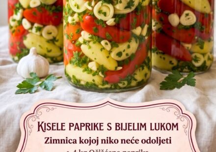 Kisele paprike s bijelim lukom – jednostavan recept bez kuhanja