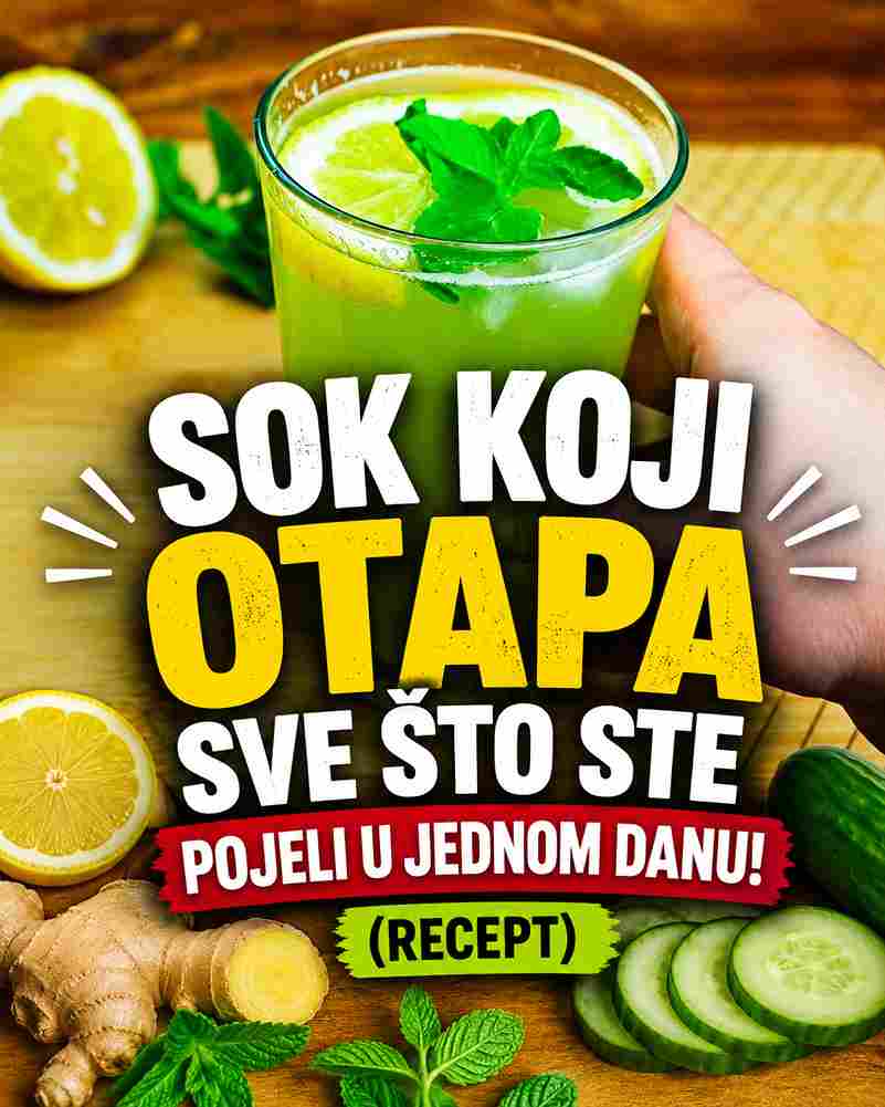 Prirodni napitak od limuna, krastavca, đumbira i mente 🍋🥒🌿